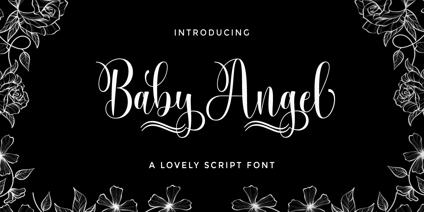 Ejemplo de fuente Baby Angel Regular